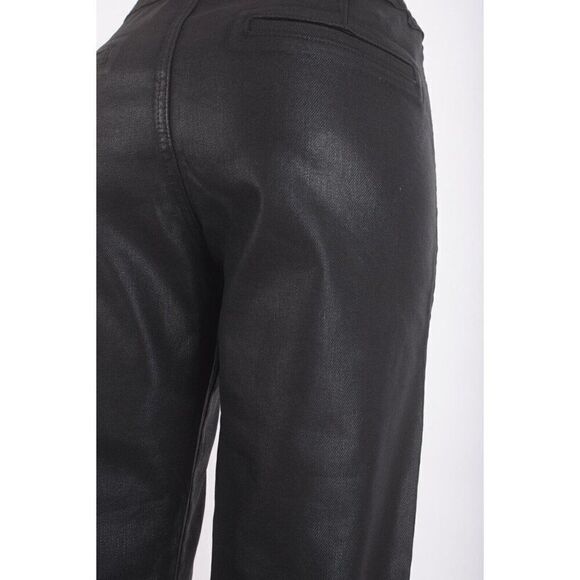 Hudson Jeans Womens Tracker Pants XS Black Coated Elastic Waist linen lyocell - Picture 5 of 7